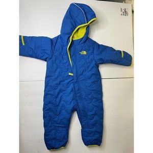 North Face Dry-vent Infant Baby Puffer Snowsuit 6 - 12 Months Blue